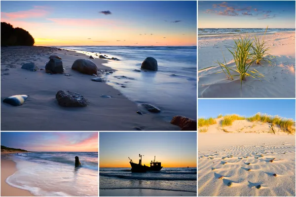 Mar Báltico, Polonia, collage — Foto de Stock