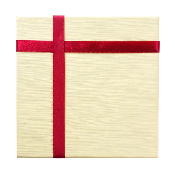 Caixa de presente decorativa com fita — Fotografia de Stock