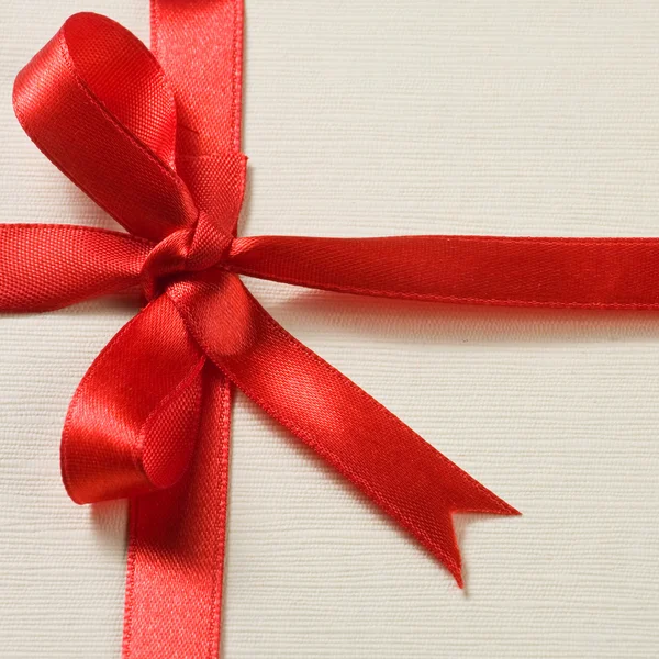 Decorative gift box with ribbon — Stock Photo, Image