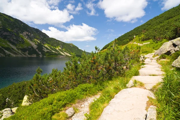 Czarny staw gasienicowy, góry Tatry, Polska — Zdjęcie stockowe