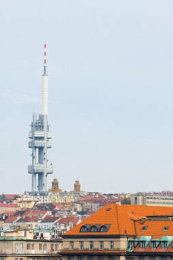 Çek Cumhuriyeti Prag 'daki Zizkov Televizyon Kulesi