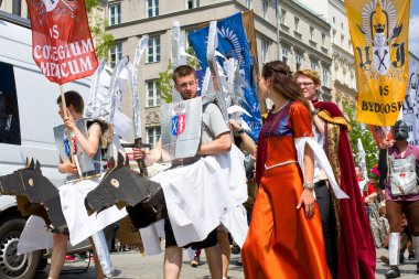 Krakow, Polonya - 10 Mayıs 2013: juwenalia, bir yıllık olan Polonya, genellikle geç üç gün boyunca kutlanan öğrencilerin tatil olabilir. 10 Mayıs 2013 yılında krakow, Polonya