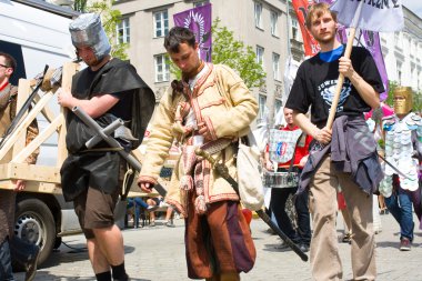 Krakow, Polonya - 10 Mayıs 2013: juwenalia, bir yıllık olan Polonya, genellikle geç üç gün boyunca kutlanan öğrencilerin tatil olabilir. 10 Mayıs 2013 yılında krakow, Polonya