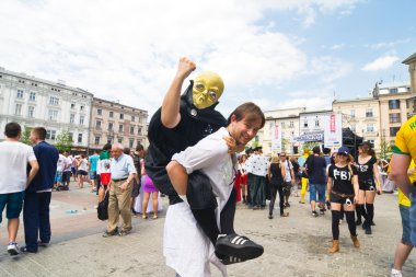 Krakow, Polonya - 10 Mayıs 2013: juwenalia, bir yıllık olan Polonya, genellikle geç üç gün boyunca kutlanan öğrencilerin tatil olabilir. 10 Mayıs 2013 yılında krakow, Polonya