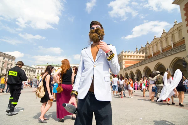 KRAKOW, POLAND - MAY 10, 2013: Juwenalia, is an annual students' holiday in Poland, usually celebrated for three days in late May. May 10, 2013 in Krakow, Poland — Stock Photo, Image