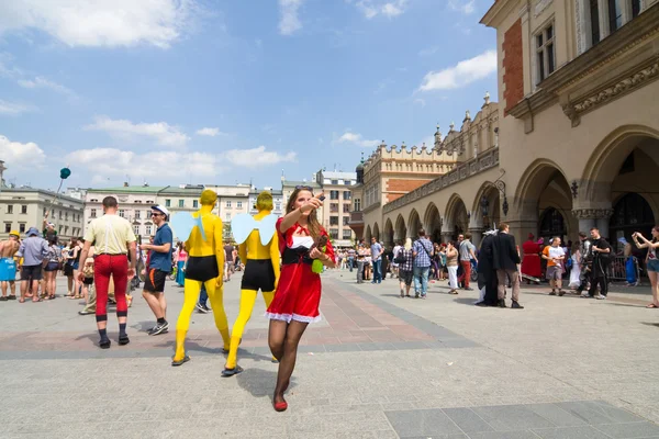 Krakow, Polen - 10 maj 2013: juwenalia, är en årlig studenternas semester i Polen, vanligtvis firas i tre dagar sent kanske. 10 maj 2013 i krakow, Polen — Stockfoto