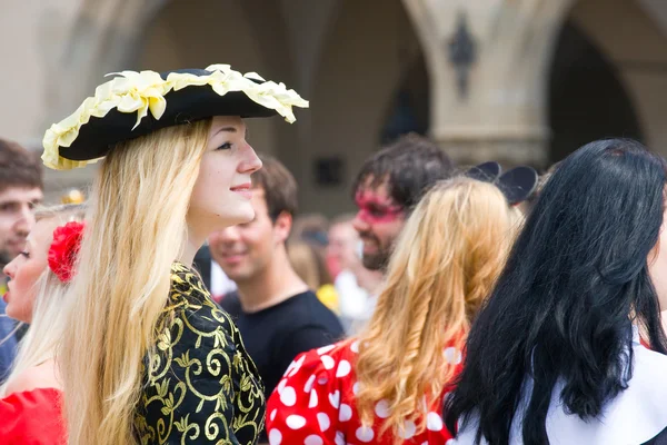 KRAKOW, POLAND - MAY 10, 2013: Juwenalia, is an annual students' holiday in Poland, usually celebrated for three days in late May. May 10, 2013 in Krakow, Poland — Stock Photo, Image