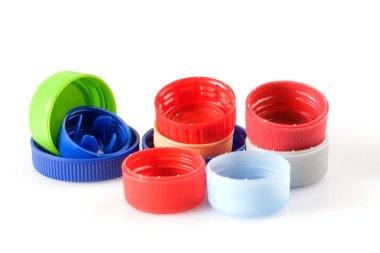 Beyaz arka plan üzerinde izole Şişe kapakları