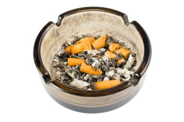 beyaz zemin üzerine küllük