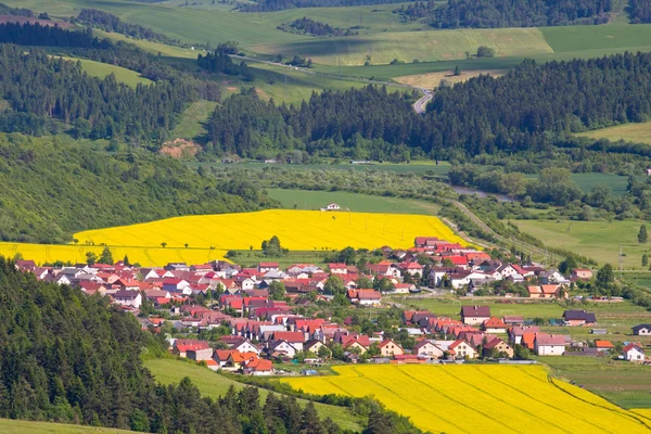 Slovakia countryside - Summer mountain panorama, Stara Lubovna — Stock Photo, Image