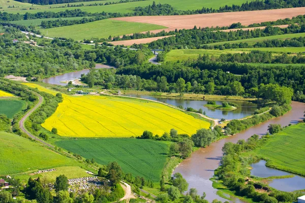 Slovensko venkov - letní horské panorama, Stará ľubovňa — Stock fotografie