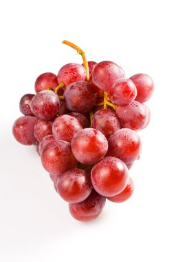 Beyaz arka plan üzerinde izole tatlı pembe üzüm