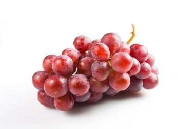 Beyaz arka plan üzerinde izole tatlı pembe üzüm