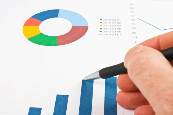 Financial graphs analysis — Stock Photo, Image