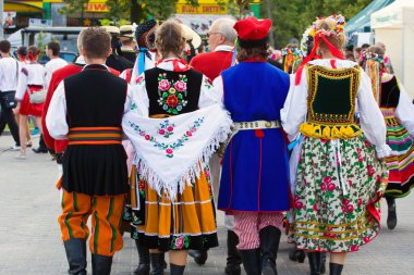 Lochow, Polonya-25 Haziran 2011: Uluslararası Folklor toplantıları 