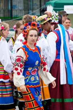 Lochow, Polonya-25 Haziran 2011: Uluslararası Folklor toplantıları 