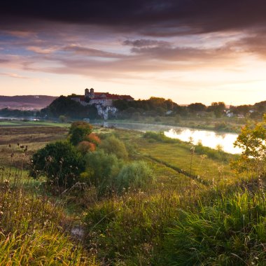 Benedictine abbey yakınındaki Krakov, Polonya tyniec içinde