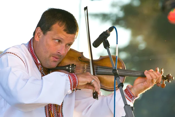 Lochow, Polonya-25 Haziran 2011: Uluslararası Folklor toplantıları "kupalnocka" içinde belgili tanımlık takvim-kültürel etkinlikler Mazovia renkli sanatçı olarak listelenen bir festival ve halka açık toplantılar adamak — Stok fotoğraf