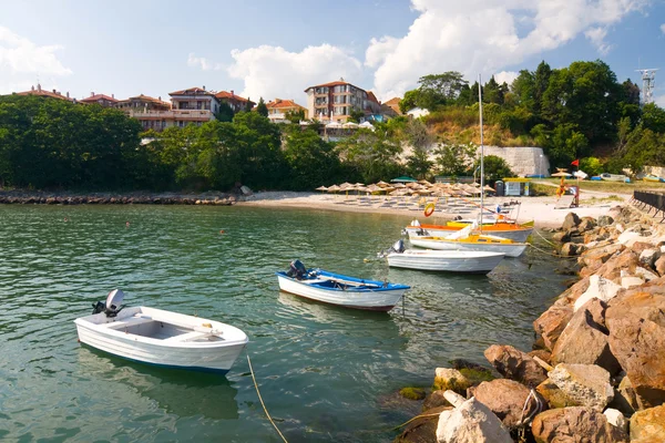 Nesebar Bulgaristan'ın Karadeniz plaj — Stok fotoğraf