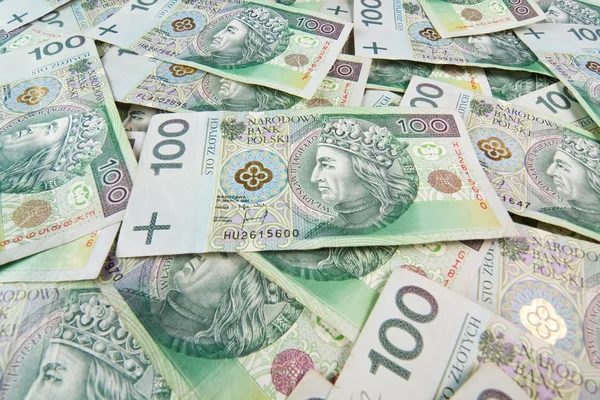 Naadloos tegelbaar en herhaalbare 100 Pln (Poolse zloty) valuta — Stockfoto