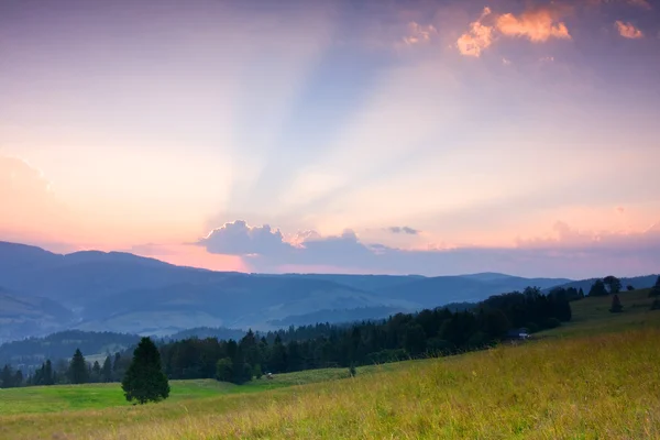 Alba estiva in montagna — Foto Stock