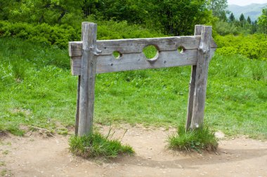 old wooden stocks clipart