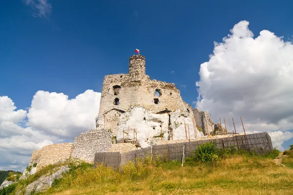 Ruines du château médiéval Mirow en Pologne — Photo