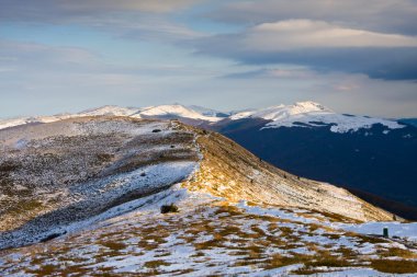 sonbaharda bieszczady dağlar, Polonya