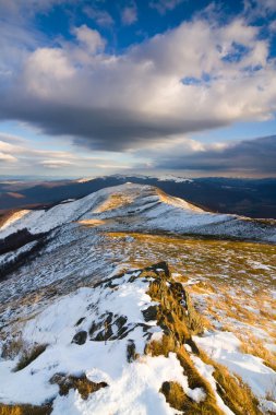sonbaharda bieszczady dağlar, Polonya