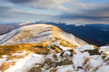 sonbaharda bieszczady dağlar, Polonya