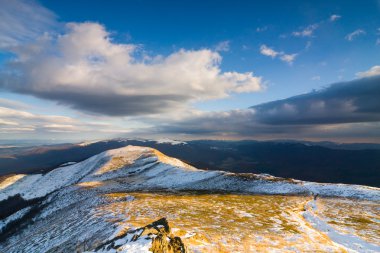 sonbaharda bieszczady dağlar, Polonya