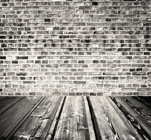 Old room with brick wall . Ready for product montage display. — Stock Photo, Image