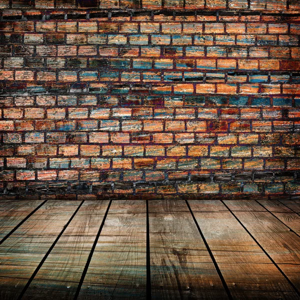 Oude kamer met bakstenen muur. Ready, voor product montage weergave. — Stockfoto