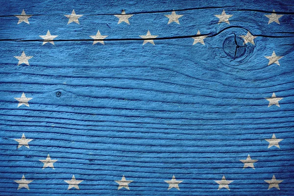 空木板与美国国旗颜色准备产品蒙太奇 — 图库照片