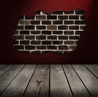 boş iç odası ve büyük deliği