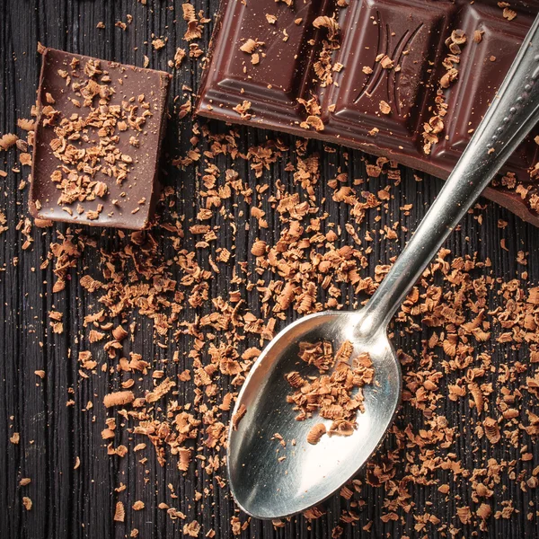 Closeup of dark chocolate — Stock Photo, Image