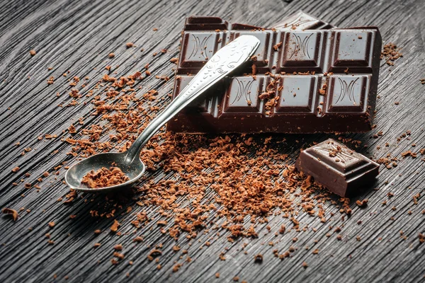 Closeup of dark chocolate — Stock Photo, Image