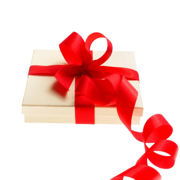 Gift box on white background — Stock Photo, Image