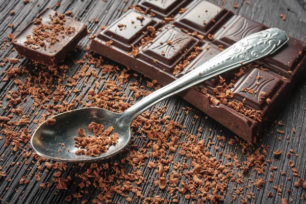 Closeup of dark chocolate — Stock Photo, Image