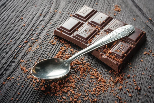 Closeup of dark chocolate — Stock Photo, Image