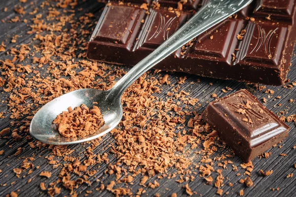 Closeup of dark chocolate — Stock Photo, Image