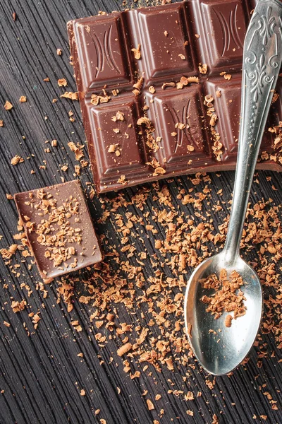 Closeup of dark chocolate — Stock Photo, Image