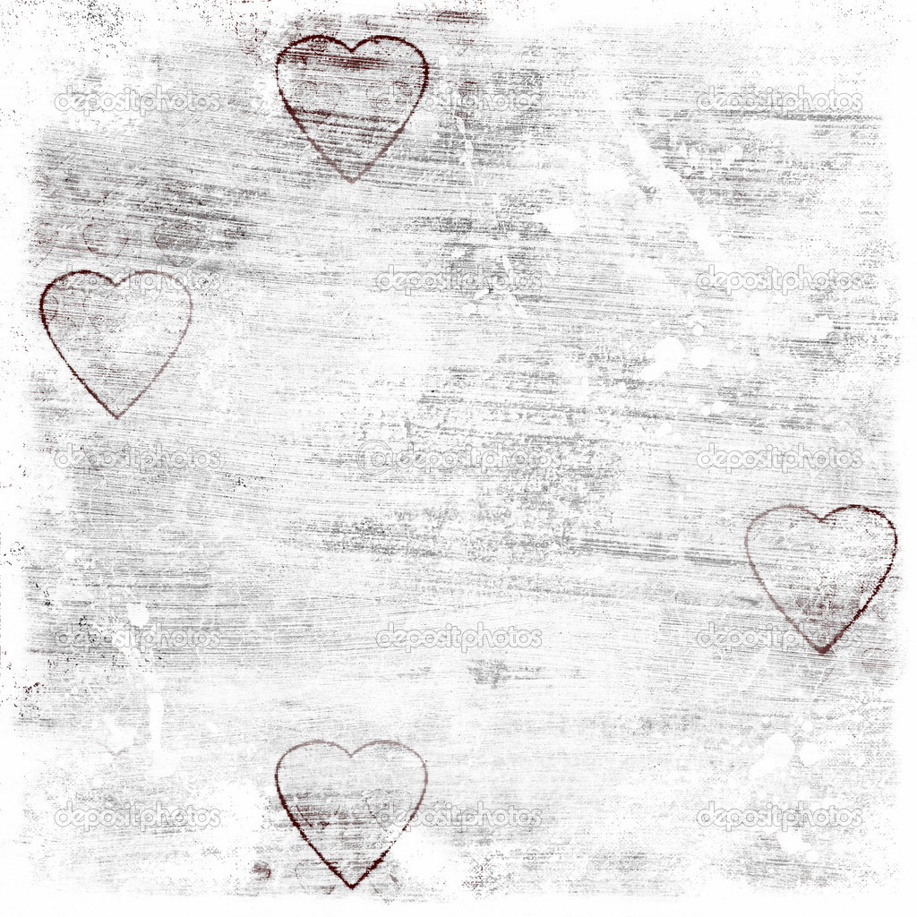 Decorative grunge valentine background with hearts