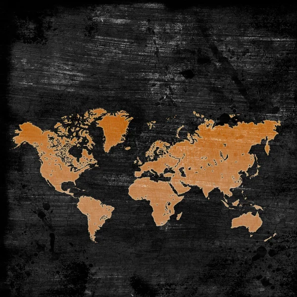 Grunge carte du monde — Photo