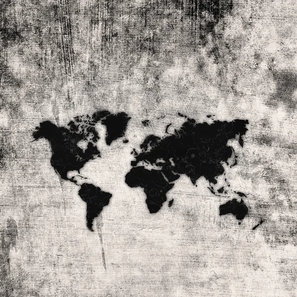 Grunge-Landkarte der Welt — Stockfoto