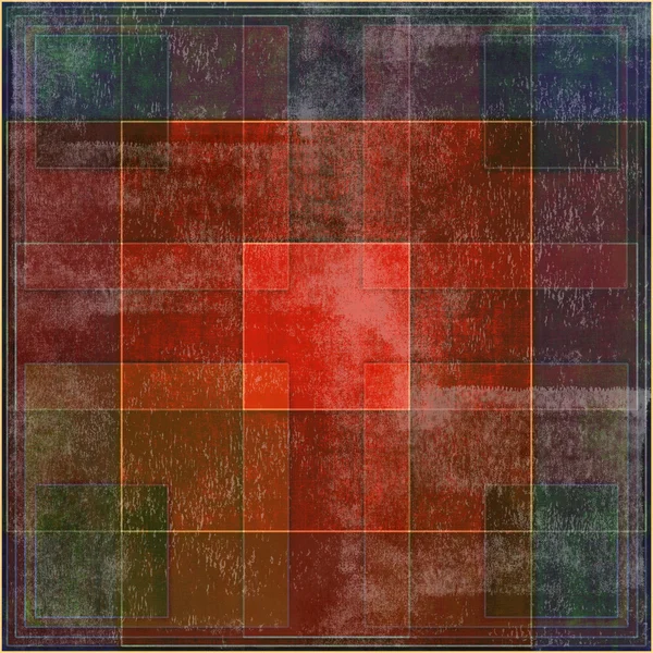Grunge geométrico fondo colorido con cuadrados — Foto de Stock