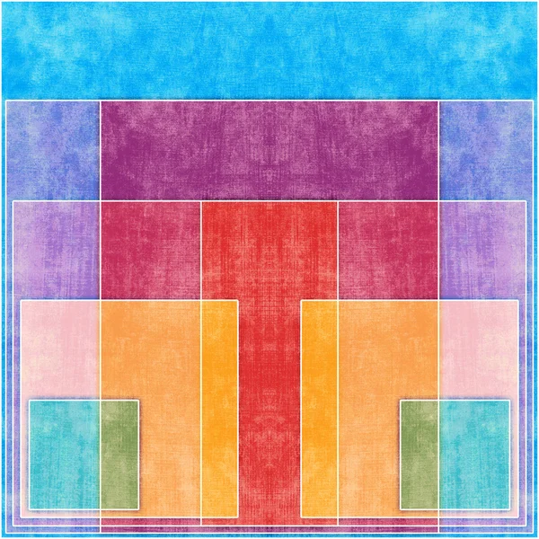 Geometrische grunge kleurrijke achtergrond met vierkanten — Stockfoto