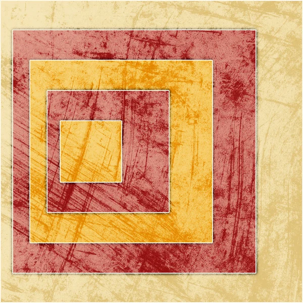 Geometrischer Grunge bunter Hintergrund mit Quadraten — Stockfoto