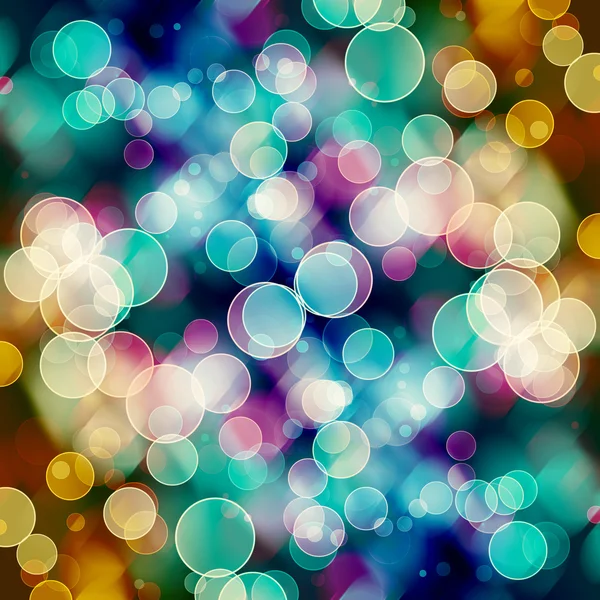 Cerchi colorati luminosi con sfondo bokeh — Foto Stock