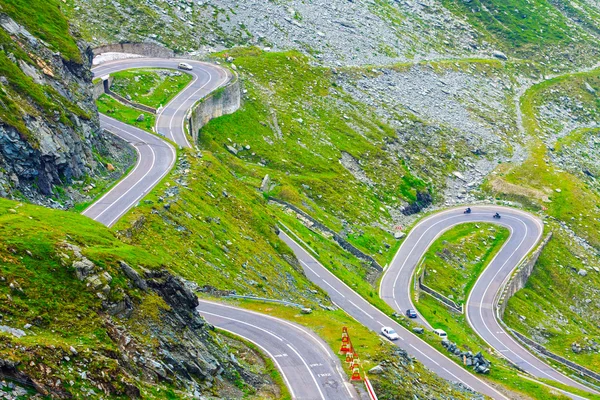 Estrada da montanha Transfagarasan, Cárpatos romenos — Fotografia de Stock